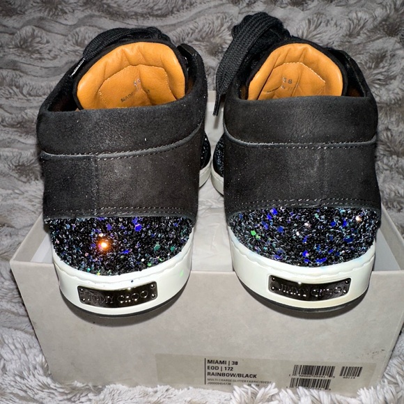 Jimmy Choo Miami Rainbow/Black Glitter/Suede - Picture 6 of 10
